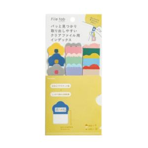 Kanmido File Tab 9 Index Sheets 32 Label Stickers – Flower Wave