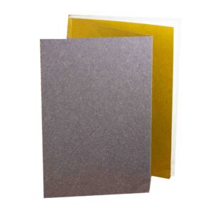 Paperdom Blank Notebooks – B5-Grey flap with a yellow spine
