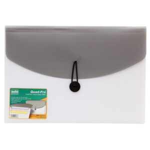 Solo QuadPro 4-section Expanding Folder -A4 – A4 / Gray