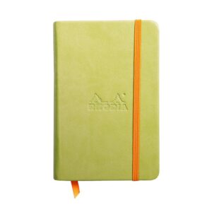 Rhodiarama Hardcover A6 Plain Notebook – A6 / Anise Green