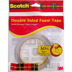 Scotch Double Sided Foam Tape – 1.2cmx3m